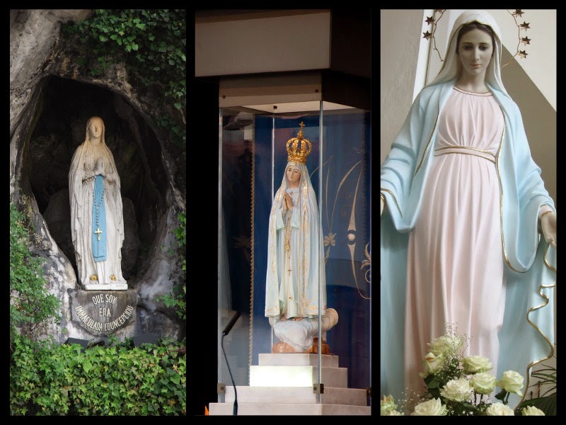 Le tre apparizioni Mariane, Lourdes, Fatima e Medjugorje