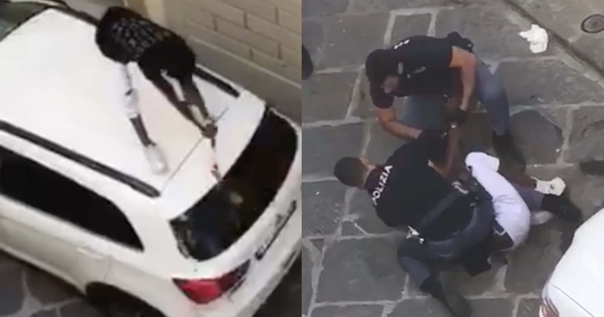 Firenze: sale sull’auto con un palo di ferro e la danneggia: arrestato
